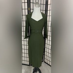 Green vintage style dress